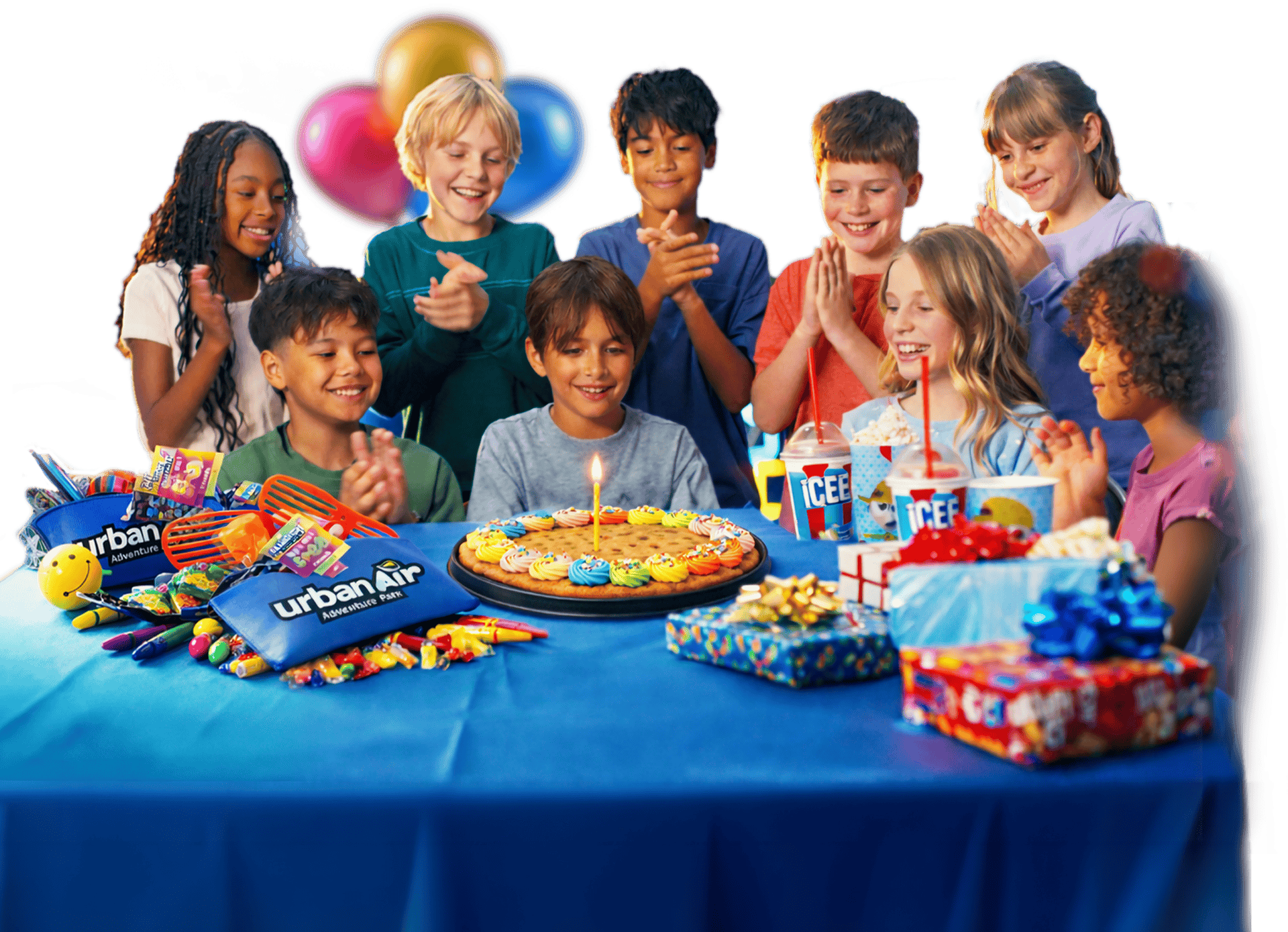 Birthday group shot at Urban Air Middle River, Maryland