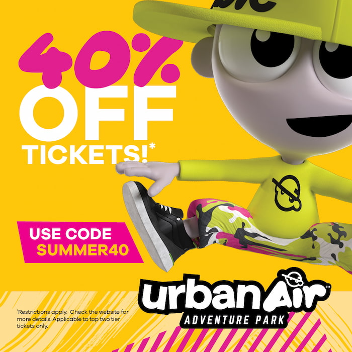 Urban Air Summer Flash Sale 40% off adventure park tickets at urban air