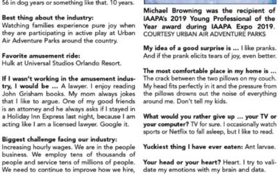 CEO Michael Browning Featured in Amusement Today Magazine