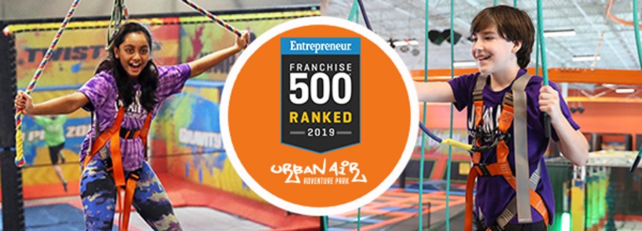 Urban Air Awarded as Top 100 Franchise in the World in 2019 by Entrepreneur Magazine