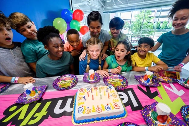 Girl celebrating her birthday