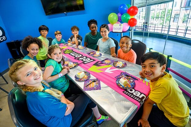 Young Kids enjoying the birthday party at urban air