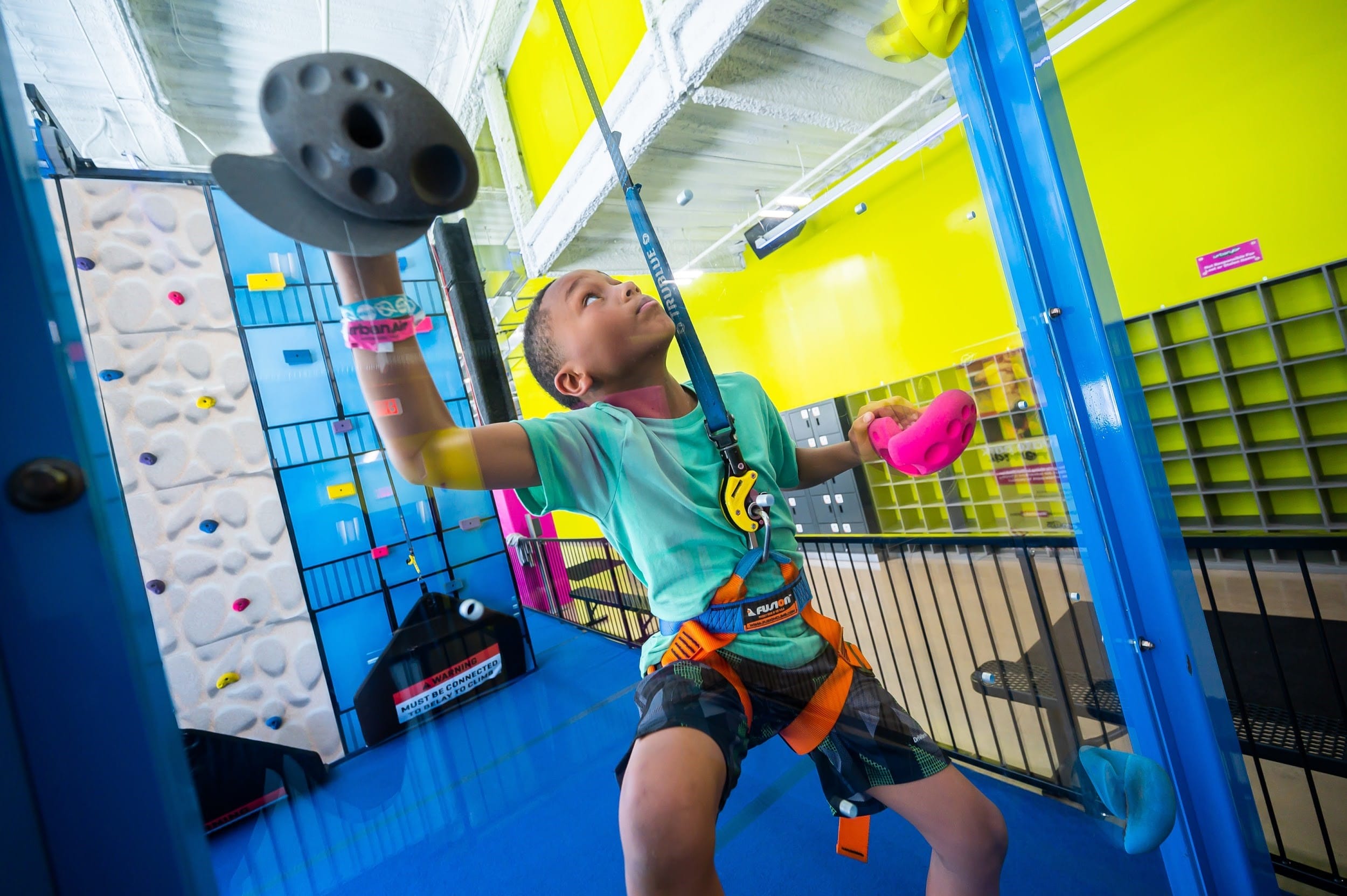 Kid at Urban Air Adventure park