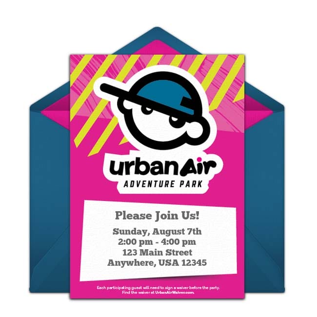 urban air party invitation